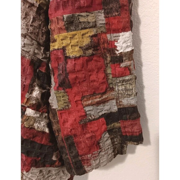 Habitat Clothes To Live In Crinkle Patchwork Top XXL Abstract Artsy Rayon - Picture 6 of 12